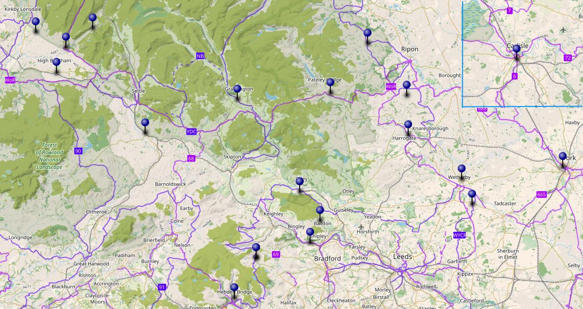 Map of Coaches in the DHPC