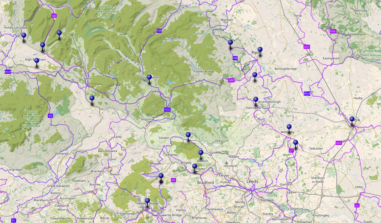 Map of Coaches in the DHPC